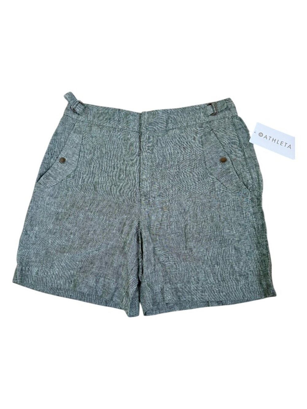 Athleta linen Voyager Bermuda Shorts 14